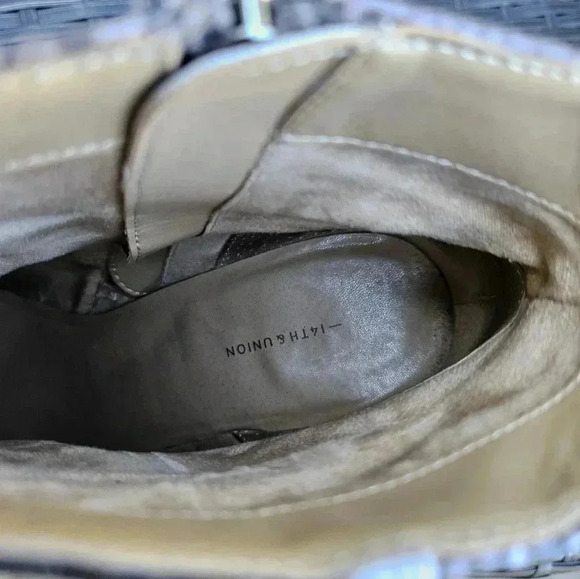 14h & Union Braxen Snake Embossed Block Heel Ankle Boots Women (sz 8.5M) - Picture 9 of 9